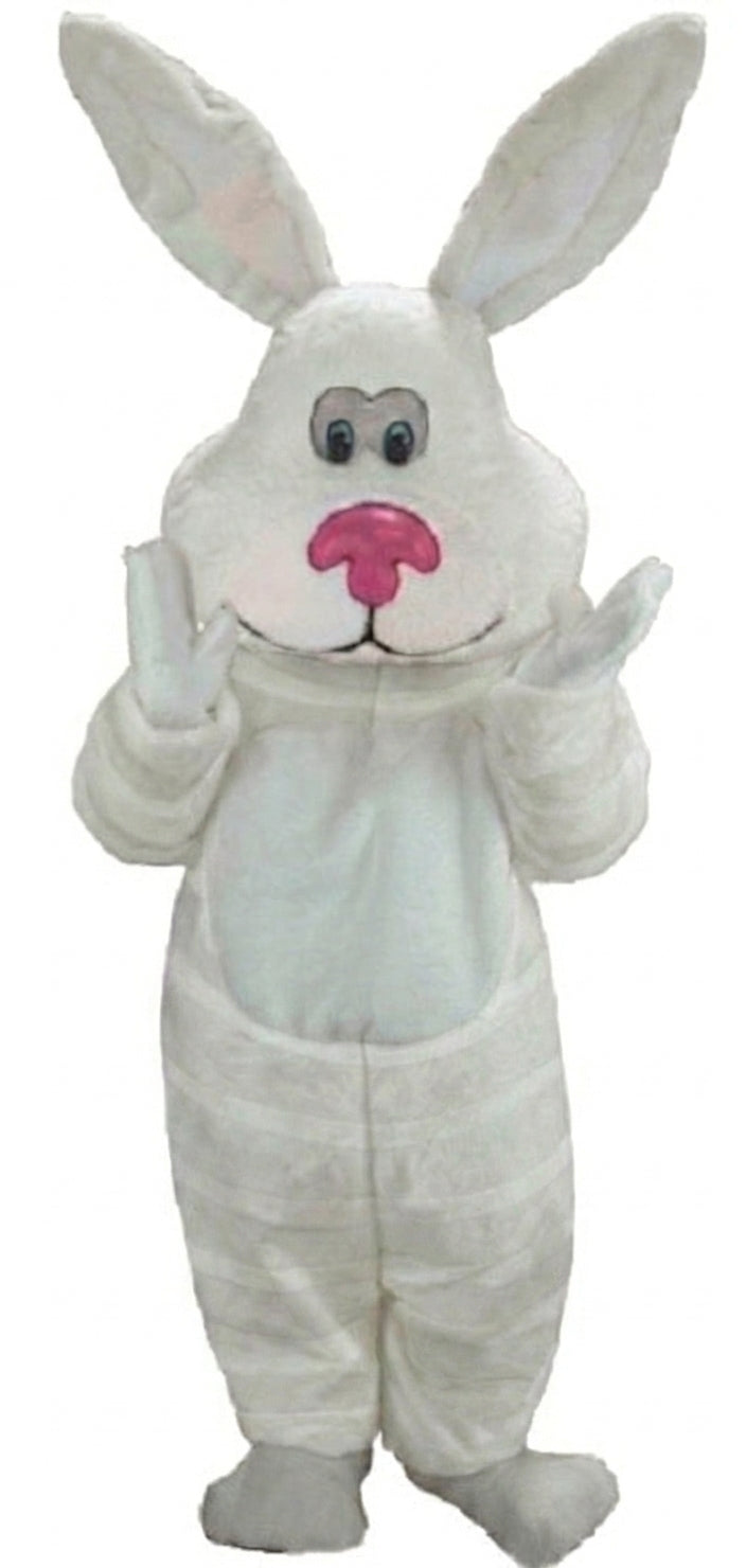 Pink Cottontail Rabbit Mascot (Thermolite) - Short fur / Albino Tiger mascot costume