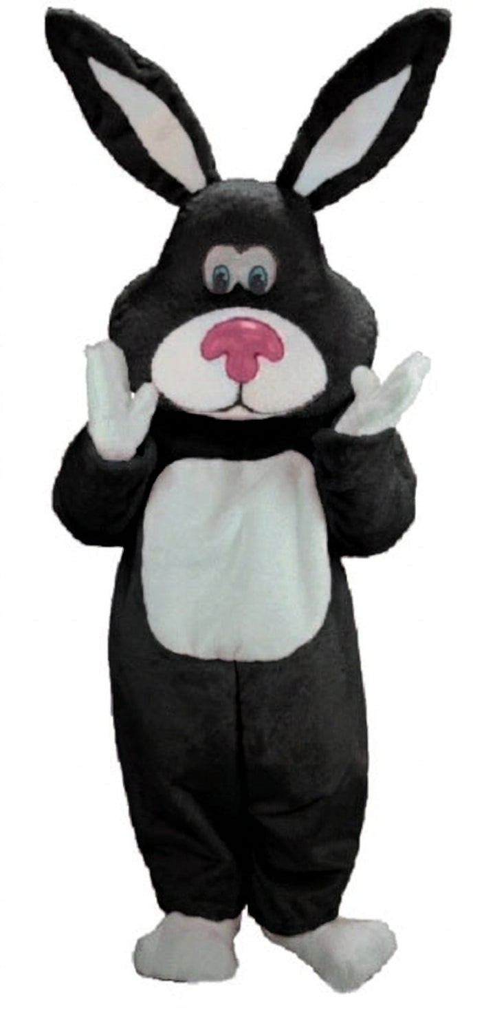 Pink Cottontail Rabbit Mascot (Thermolite) - Short fur / Black mascot costume