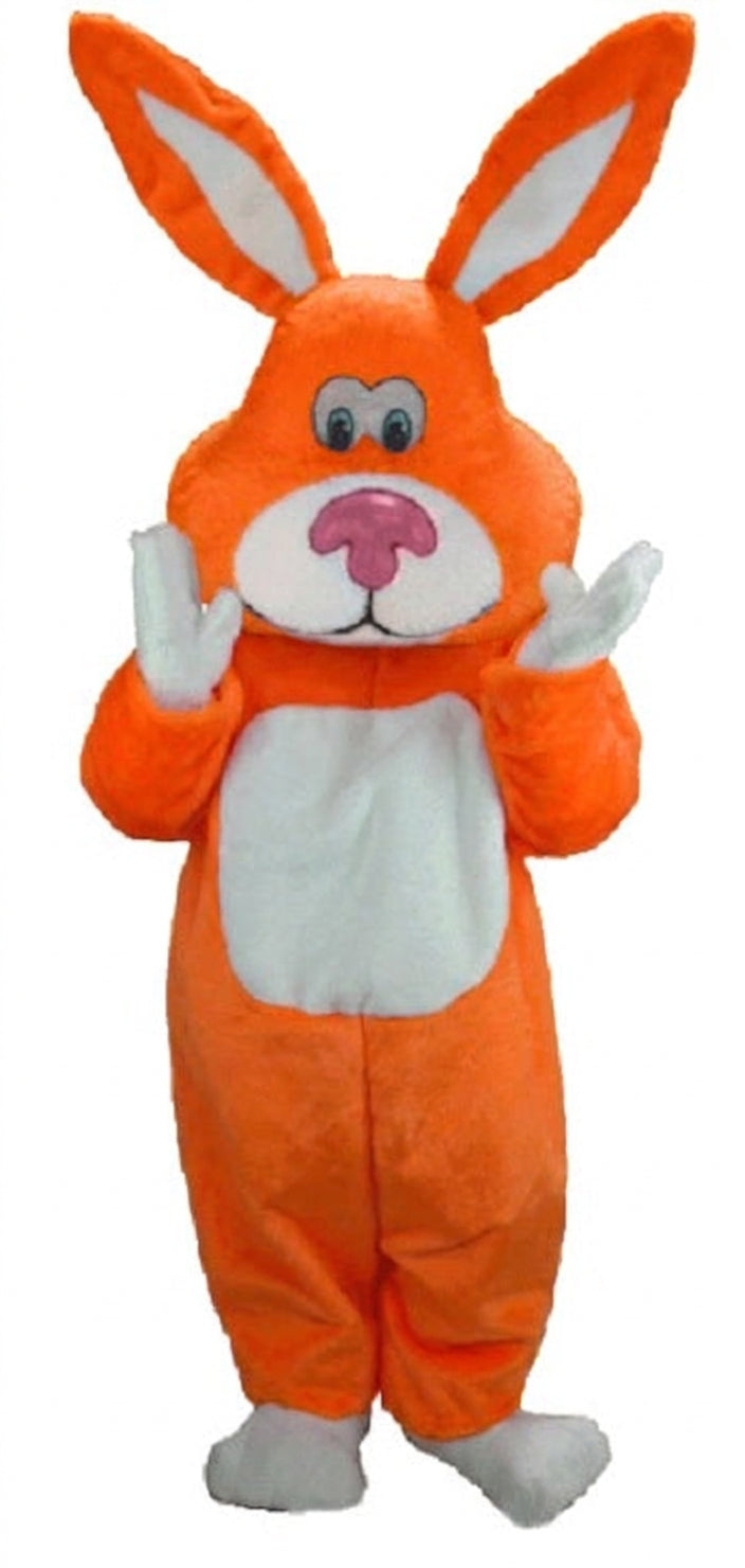 Pink Cottontail Rabbit Mascot (Thermolite) - Short fur / Bright Orange mascot costume
