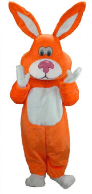 Pink Cottontail Rabbit Mascot (Thermolite) - Short fur / Bright Orange mascot costume