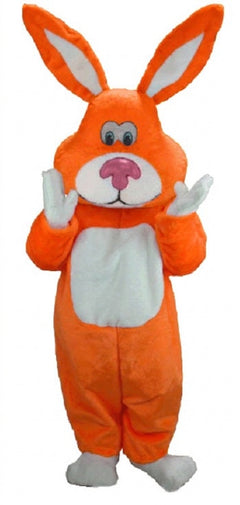 Pink Cottontail Rabbit Mascot (Thermolite) - Short fur / Bright Orange mascot costume