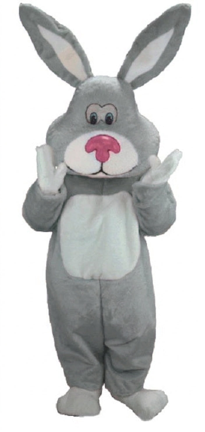 Pink Cottontail Rabbit Mascot (Thermolite) - Short fur / Grey mascot costume