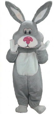 Pink Cottontail Rabbit Mascot (Thermolite) - Short fur / Grey mascot costume