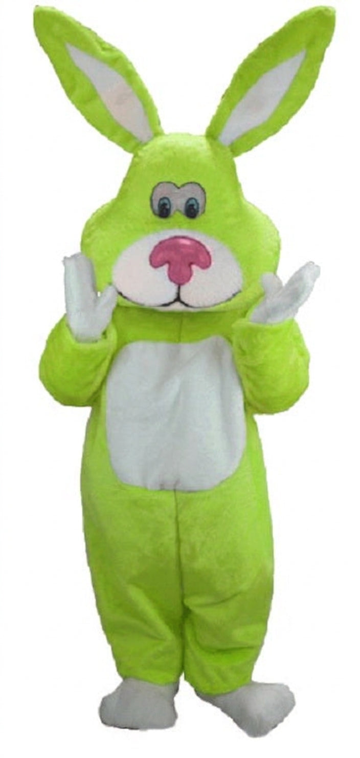 Pink Cottontail Rabbit Mascot (Thermolite) - Short fur / Lime mascot costume