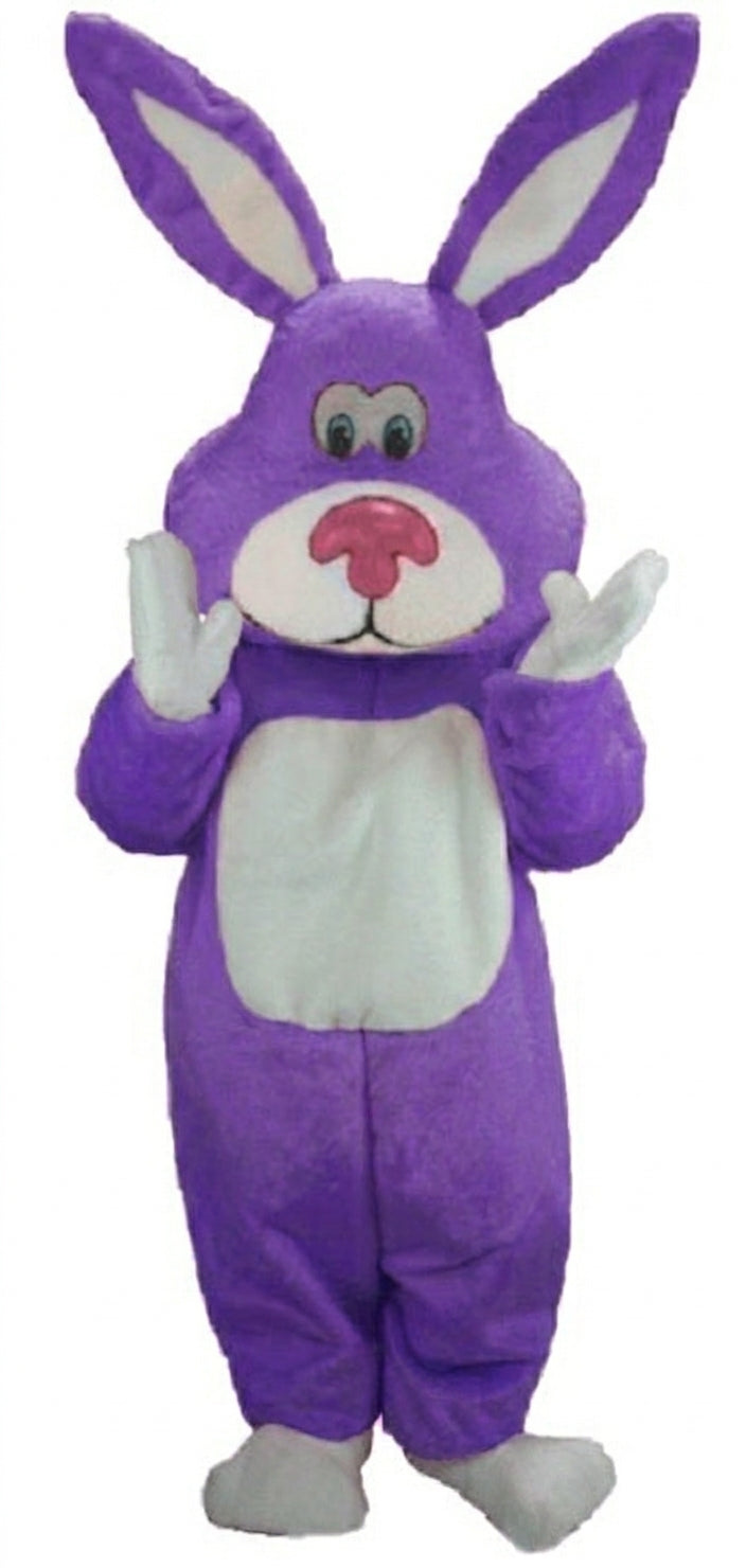 Pink Cottontail Rabbit Mascot (Thermolite) - Short fur / Purple mascot costume