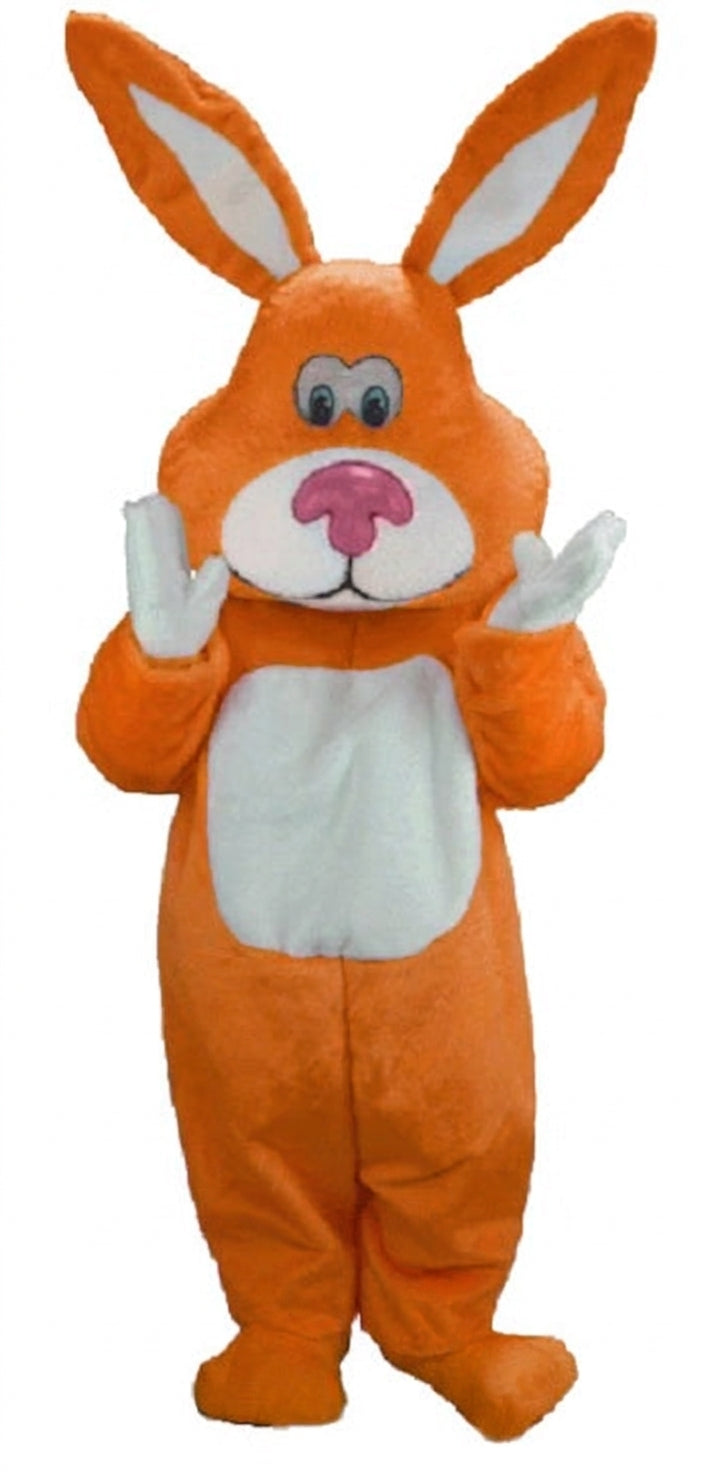 Pink Cottontail Rabbit Mascot (Thermolite) - Short fur / Tiger Orange mascot costume