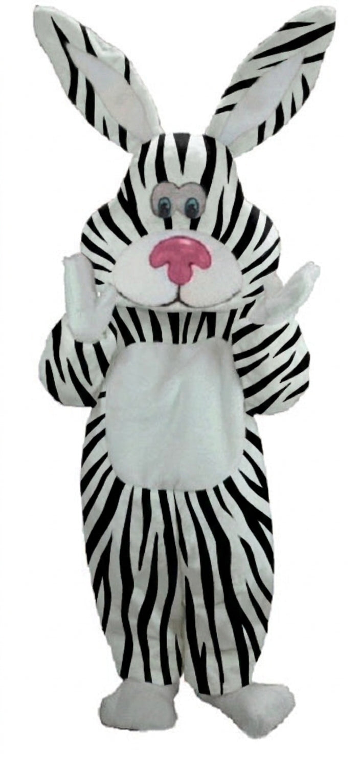 Pink Cottontail Rabbit Mascot (Thermolite) - Short fur / Zebra mascot costume