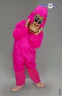 Pink Gorilla Mascot