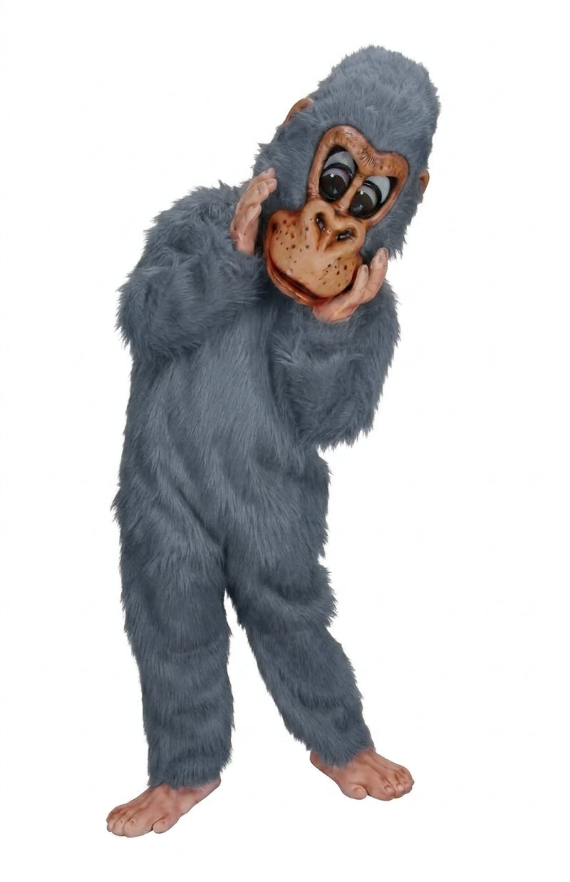 Pink Gorilla Mascot - long fur Grey