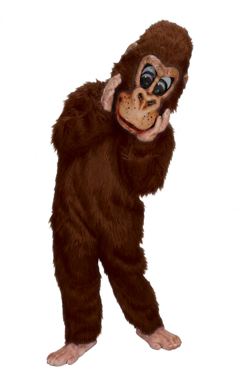 Pink Gorilla Mascot - long fur Rust