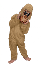 Pink Gorilla Mascot - long fur Tan