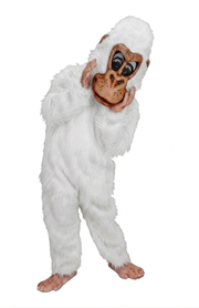 Pink Gorilla Mascot - long fur White
