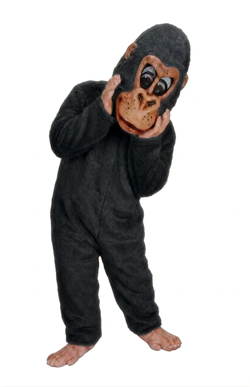 Pink Gorilla Mascot - short fur Black
