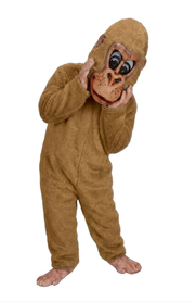 Pink Gorilla Mascot - short fur Light Brown