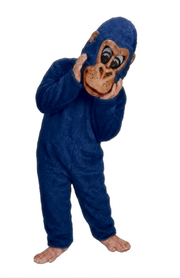 Pink Gorilla Mascot - short fur Navy Blue