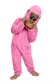 Pink Gorilla Mascot - short fur Pink