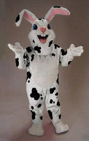 Pink Rabbit Mascot - Short fur / Dalmatian mascot costume