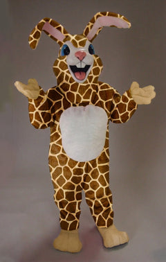Pink Rabbit Mascot - Short fur / Giraffe mascot costume