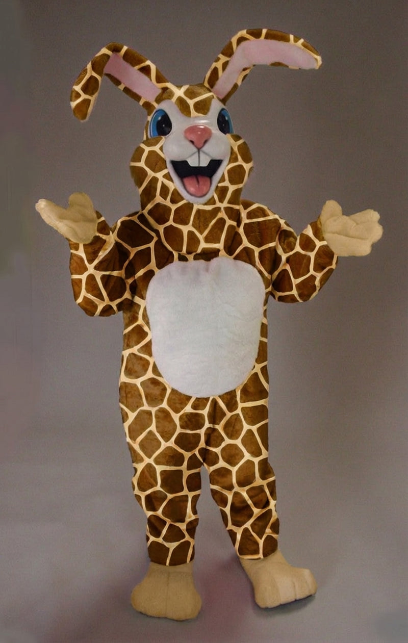 Pink Rabbit Mascot - Short fur / Giraffe mascot costume