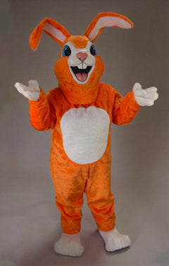 Pink Rabbit Mascot - Short fur / Tiger Orange mascot costume