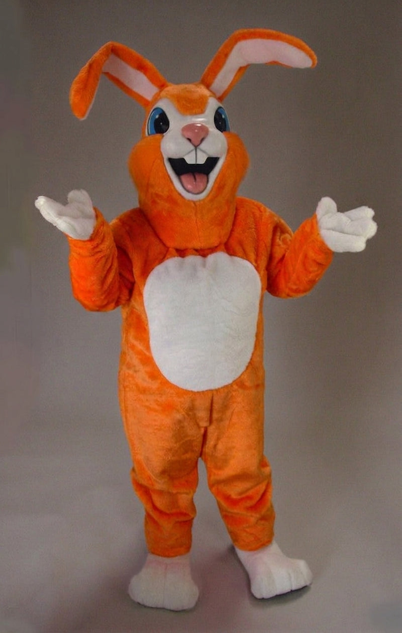 Pink Rabbit Mascot - Short fur / Tiger Orange mascot costume