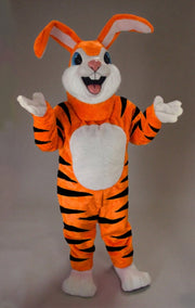 Pink Rabbit Mascot - Short fur / Tiger mascot costume