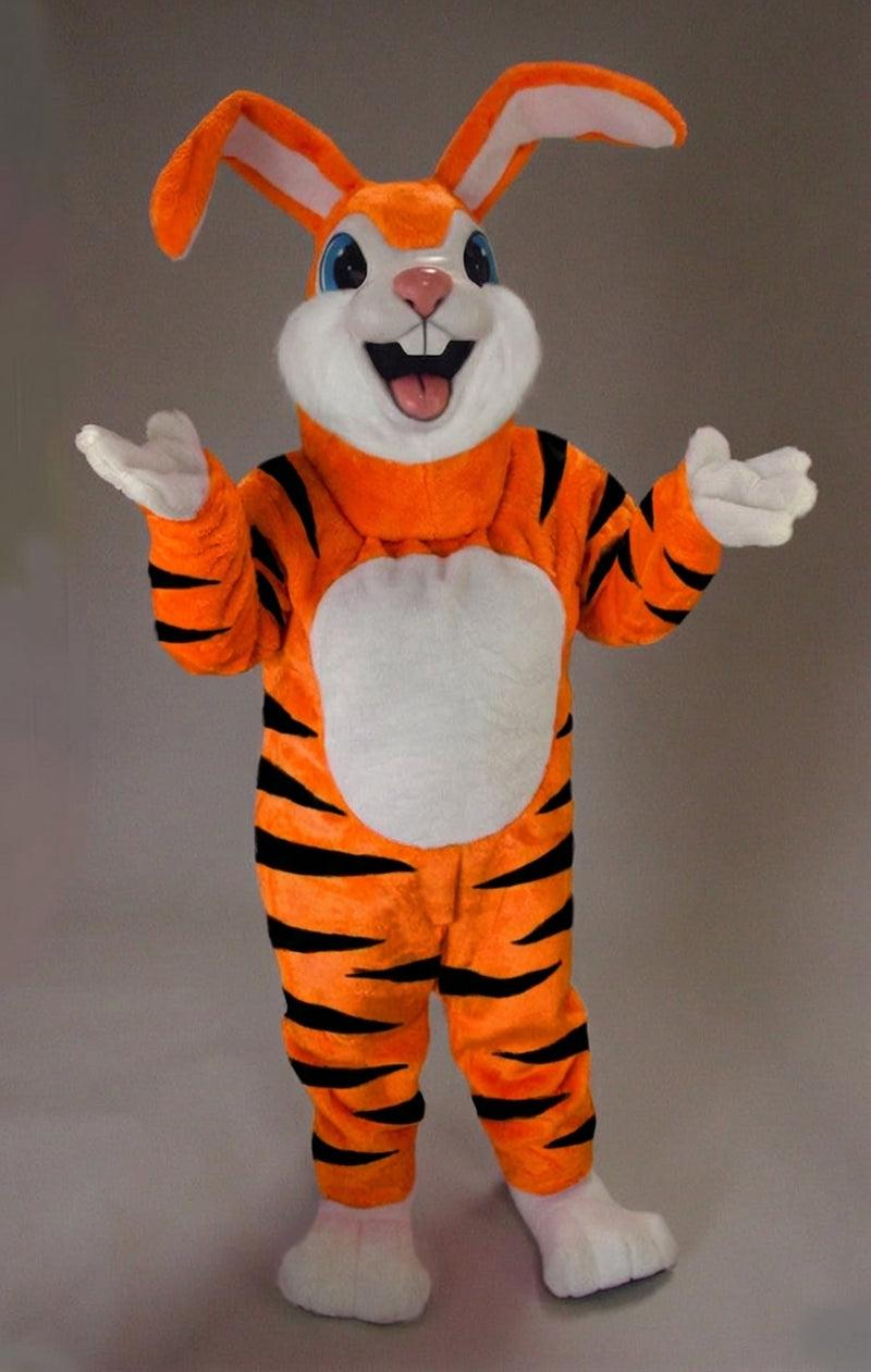 Pink Rabbit Mascot - Short fur / Tiger mascot costume