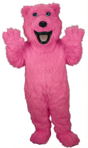 Polar Bear Mascot - Long fur / Bright Pink mascot costume