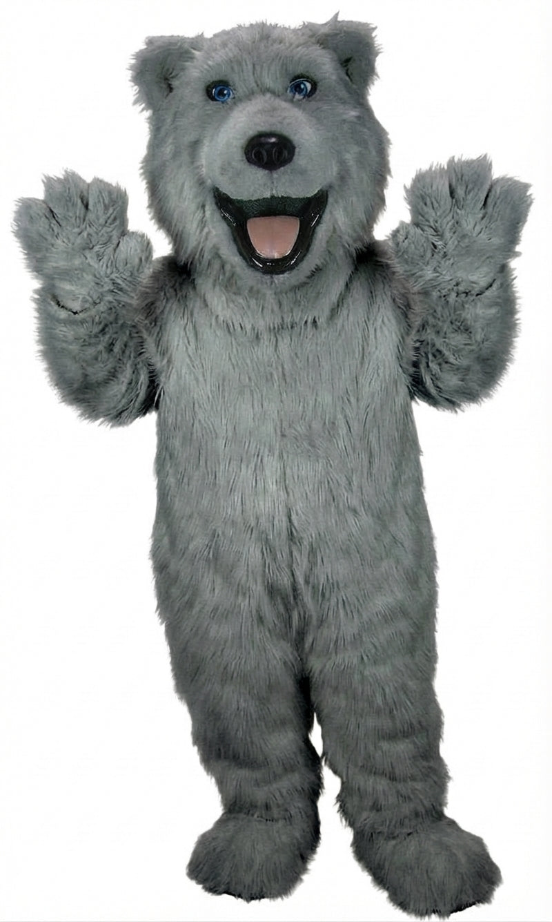 Polar Bear Mascot - Long fur / Grey mascot costume