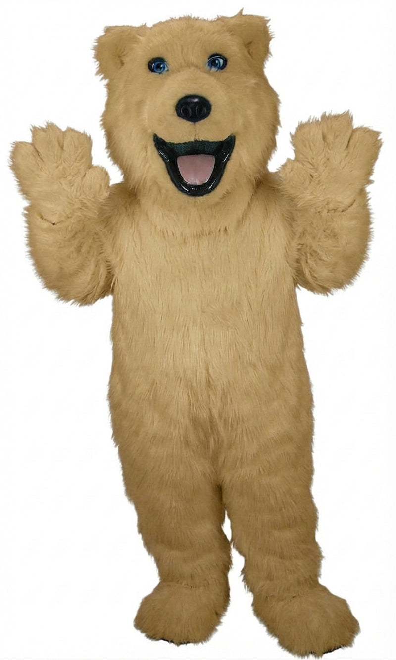 Polar Bear Mascot - Long fur / Tan mascot costume