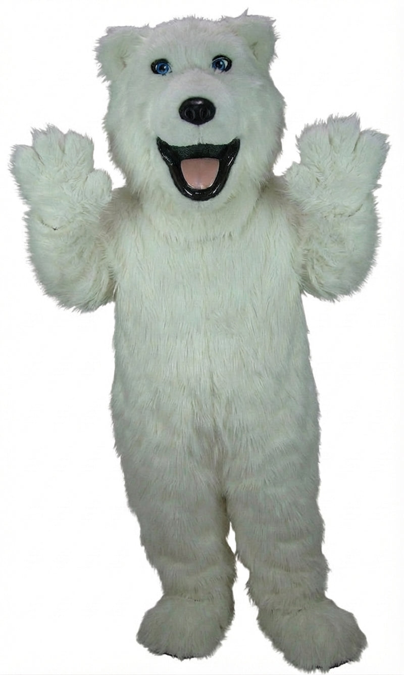 Polar Bear Mascot - Long fur / White mascot costume