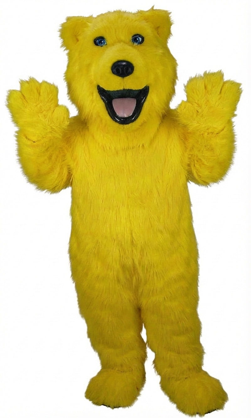 Polar Bear Mascot - Long fur / Yellow mascot costume