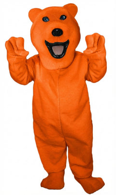 Polar Bear Mascot - Short fur / Bright Orange mascot costume