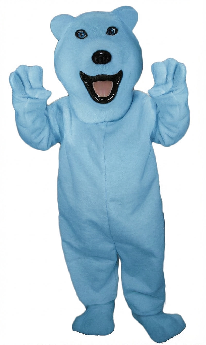 Polar Bear Mascot - Short fur / Light blue mascot costume