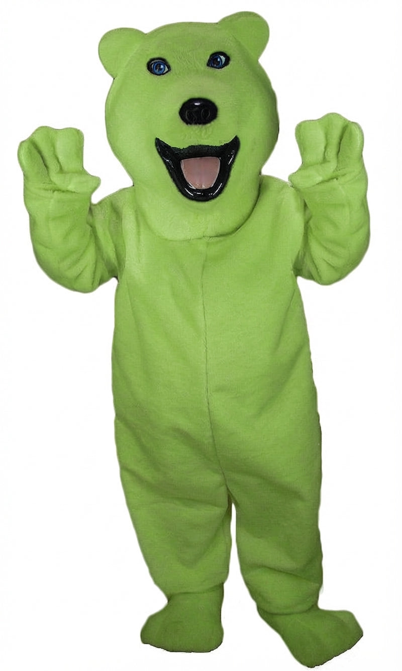 Polar Bear Mascot - Short fur / Lime mascot costume