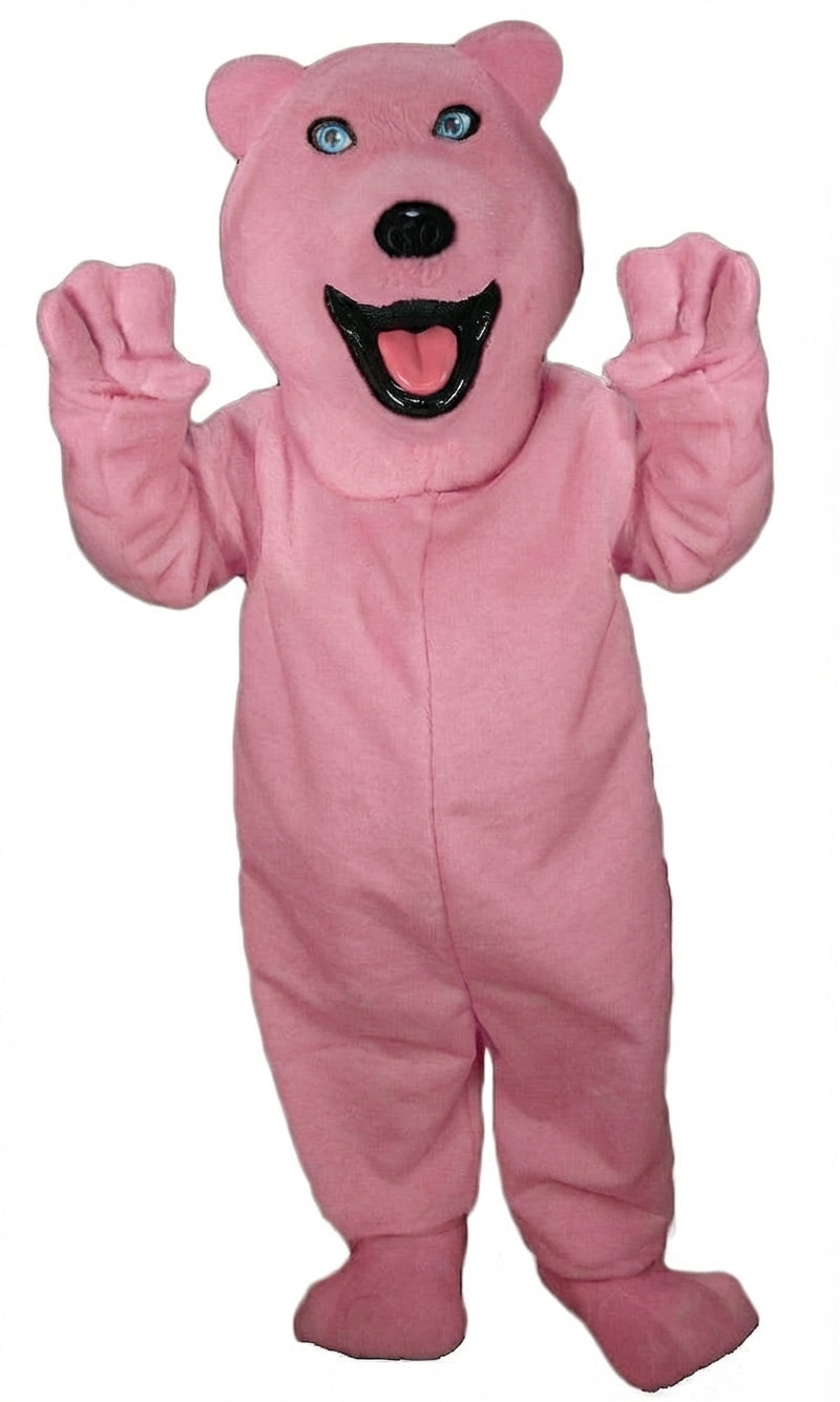 Polar Bear Mascot - Short fur / Pink mascot costume