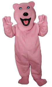Polar Bear Mascot - Short fur / Pink mascot costume