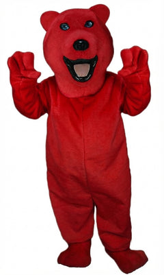 Polar Bear Mascot - Short fur / Red mascot costume