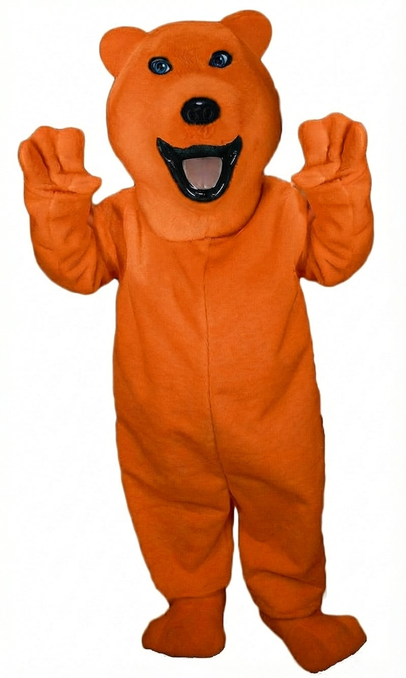 Polar Bear Mascot - Short fur / Tiger Orange mascot costume