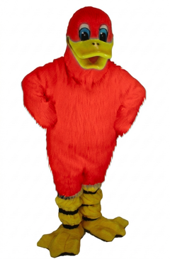 Quackers Duck Mascot - Long fur / Bright Orange mascot costume