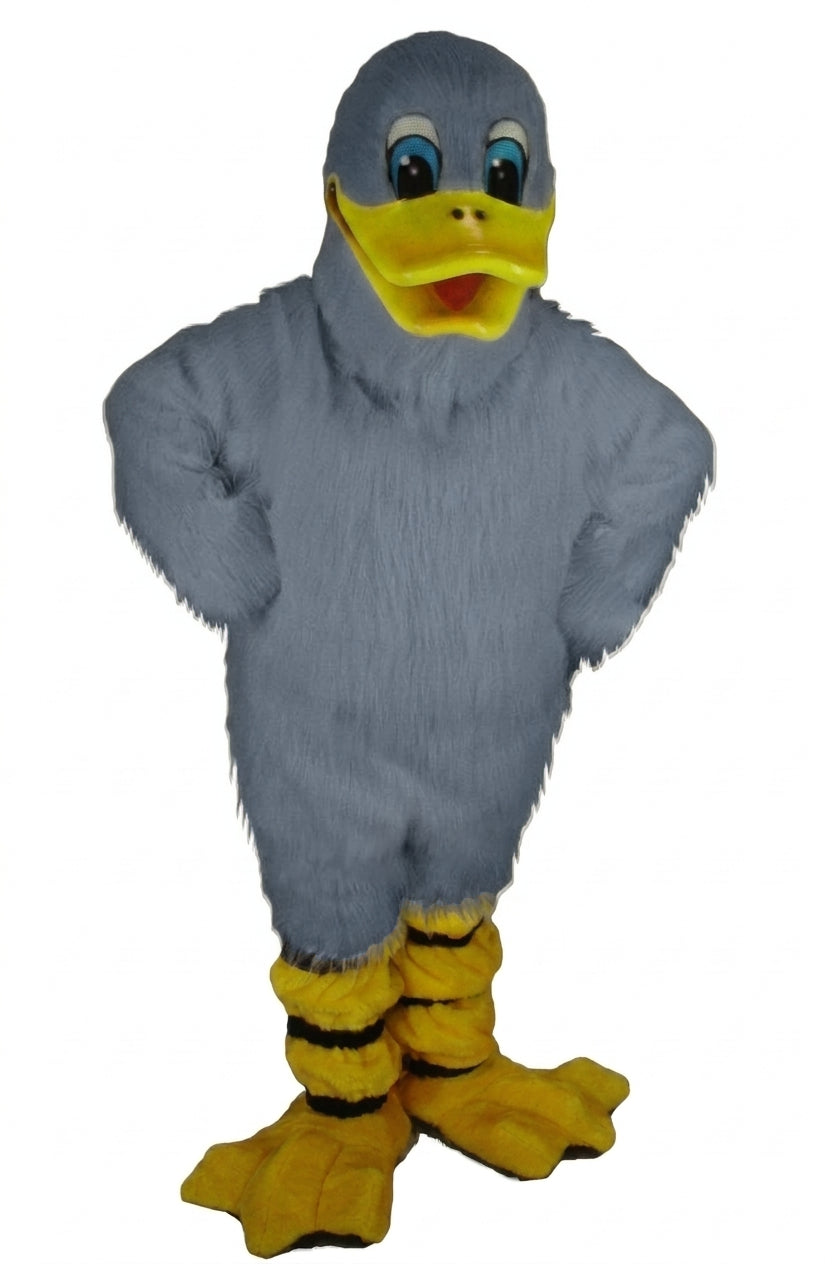 Quackers Duck Mascot - Long fur / Grey mascot costume