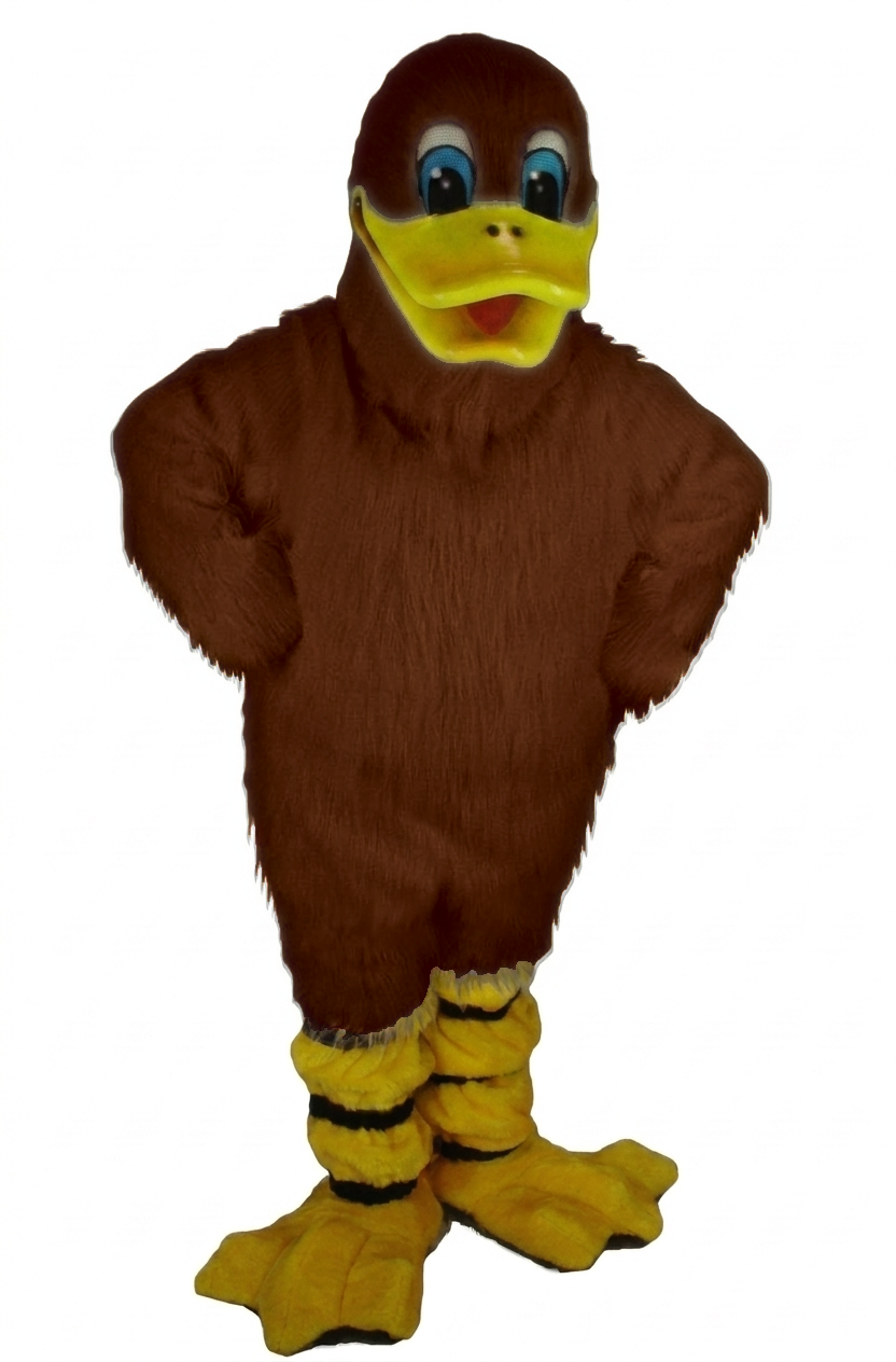 Quackers Duck Mascot - Long fur / Rust mascot costume