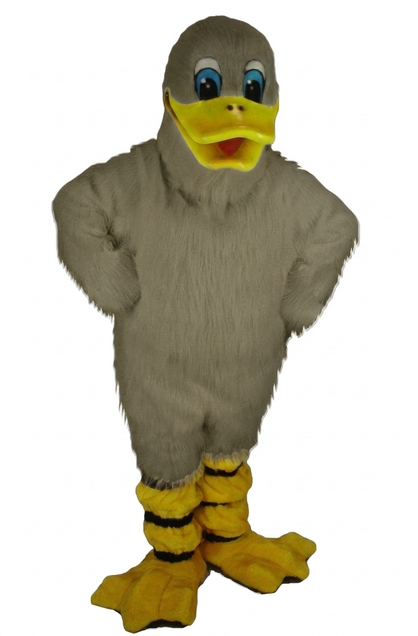 Quackers Duck Mascot - Long fur / Tan mascot costume