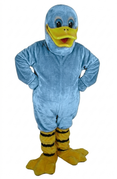Quackers Duck Mascot - Short fur / Light blue mascot costume