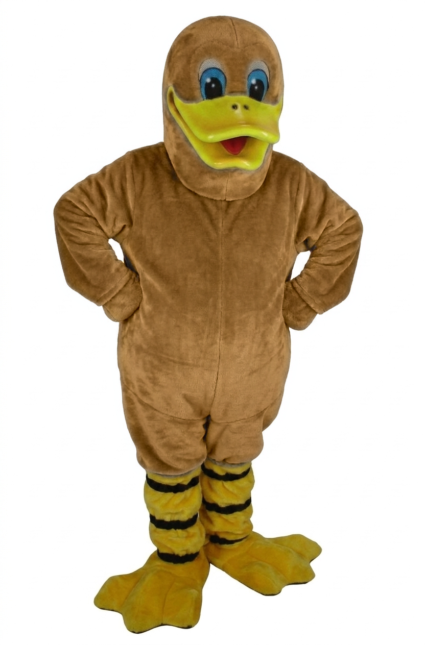 Quackers Duck Mascot - Short fur / Light Brown mascot costume