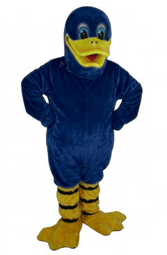 Quackers Duck Mascot - Short fur / Navy Blue mascot costume