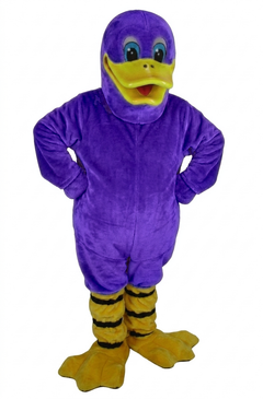 Quackers Duck Mascot - Short fur / Purple mascot costume
