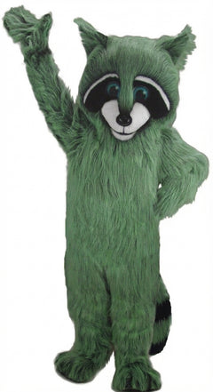Raccoon Mascot - Long fur / Green mascot costume