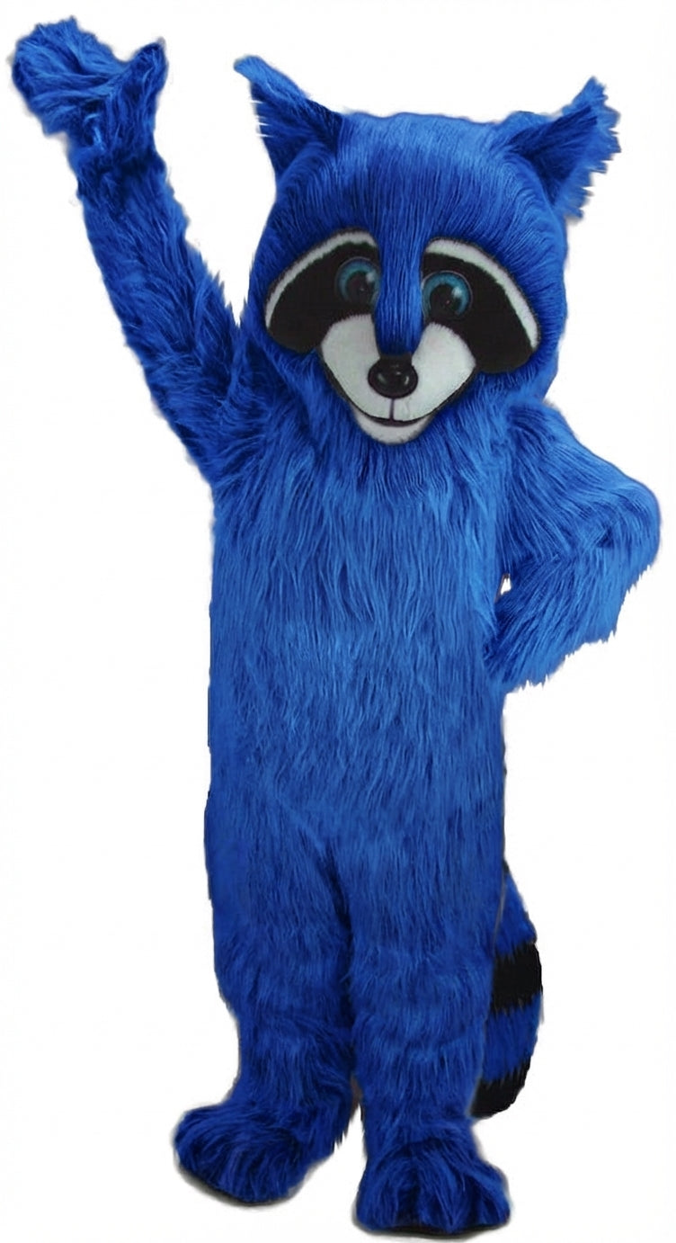 Raccoon Mascot - Long fur / Royal Blue mascot costume