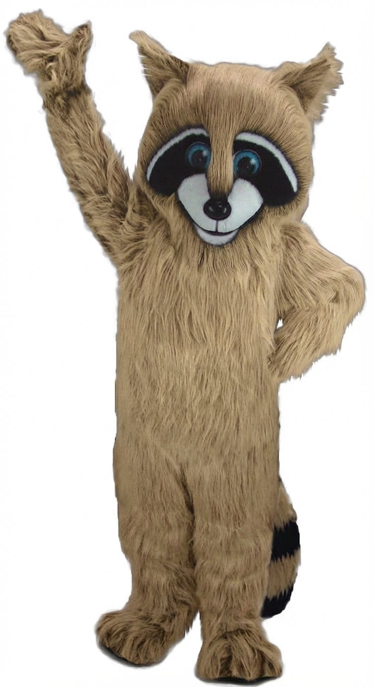 Raccoon Mascot - Long fur / Tan mascot costume